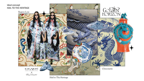 Golden Horizon Muse Red Wine & Decanter Emerald Dragon Set