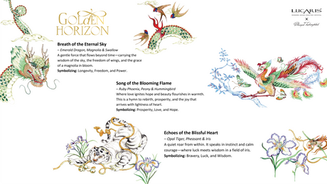 Golden Horizon Muse Red Wine & Decanter Emerald Dragon Set