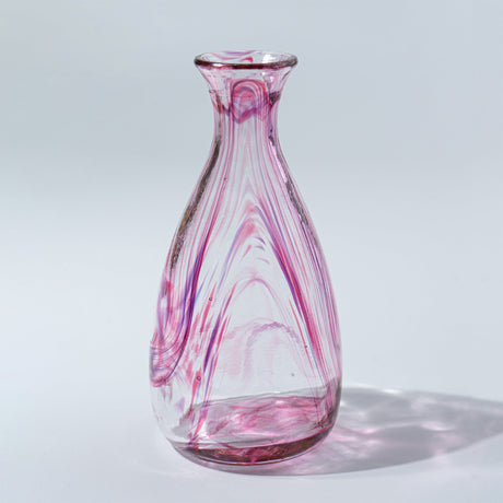 手工製作 270 毫升紅色玻璃瓶及配套清酒杯