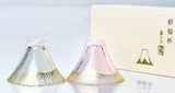 Shofukuhai Mount Fuji Sake Cup 65ml - White/Pink Gold (Set of 2)