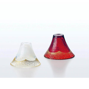 Shofukuhai Mount Fuji Sake Cup 65ml - Red/White Gold (Set of 2)