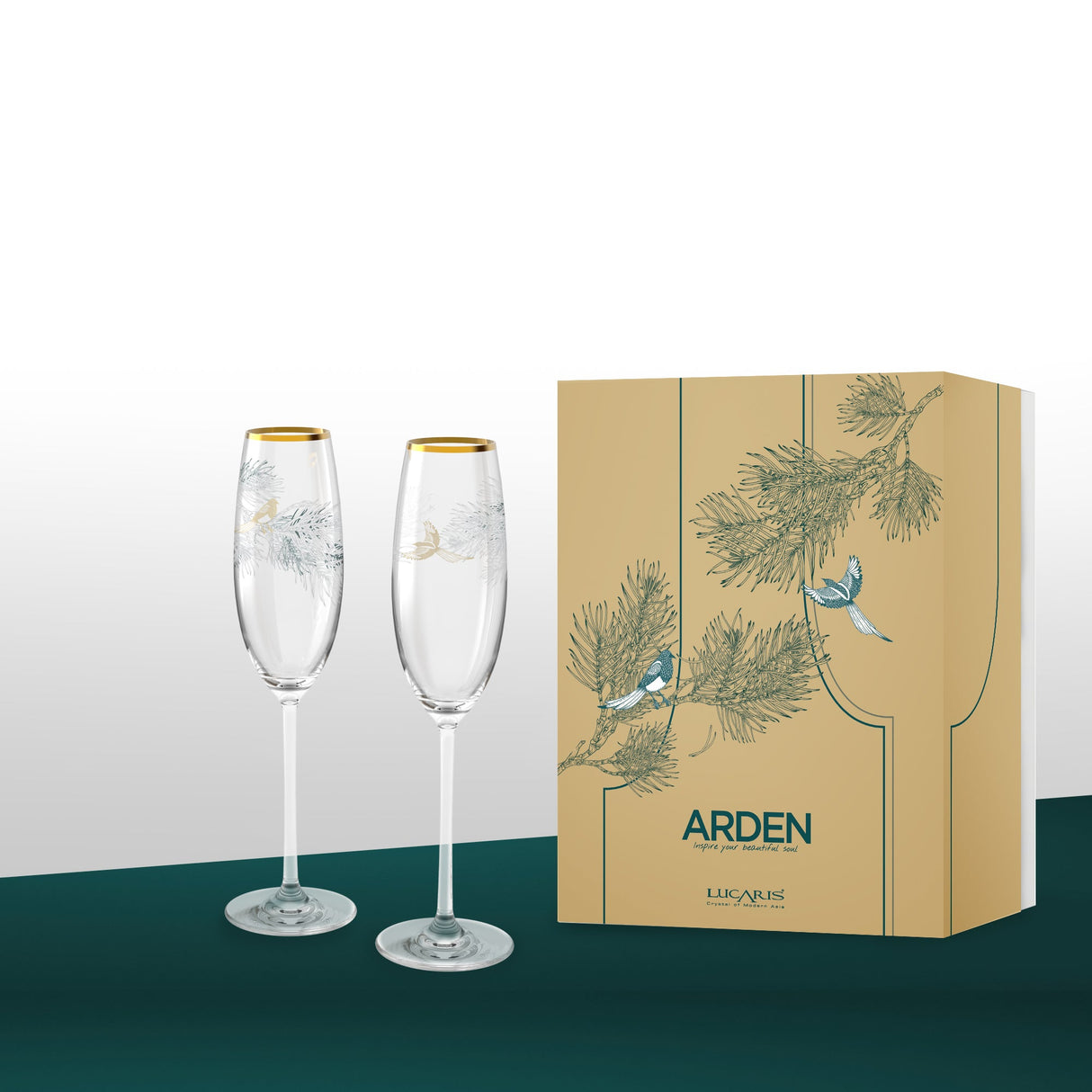 Arden Champagne Gift Set (Set of 2)