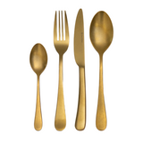 Eleanor 18/10 Stainless Steel 4-Piece Cutlery Set - Gold (Stonewashed)