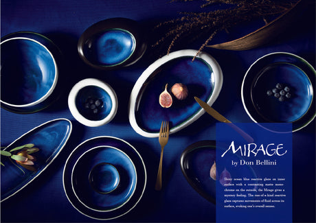 Don Bellini Mirage 4.25 吋活性藍色飯碗（3 件）