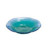 Coral Glass Plate Blue Green 8"