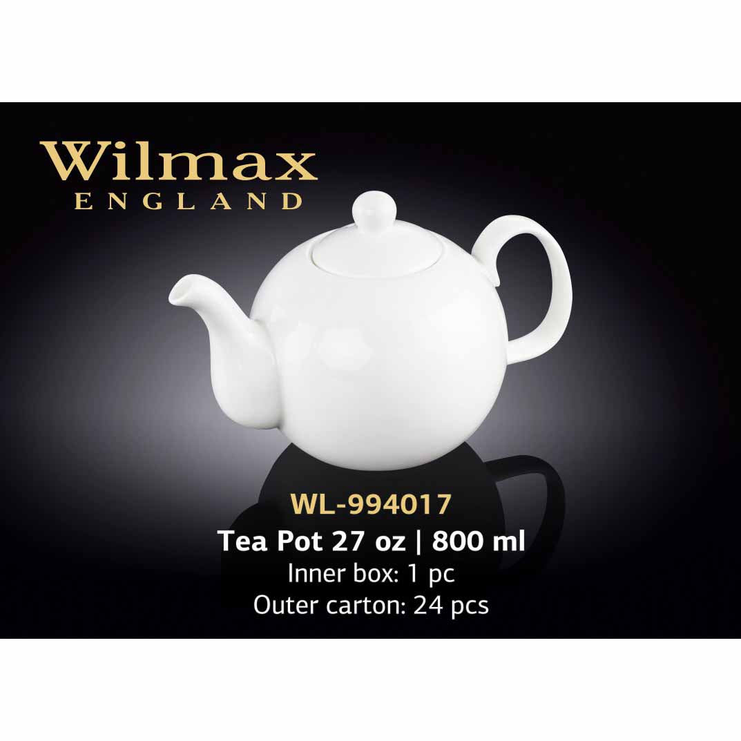 27 OZ TEAPOT - WHITE - WILMAX