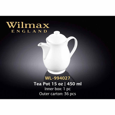 15 OZ TEAPOT - WHITE - WILMAX