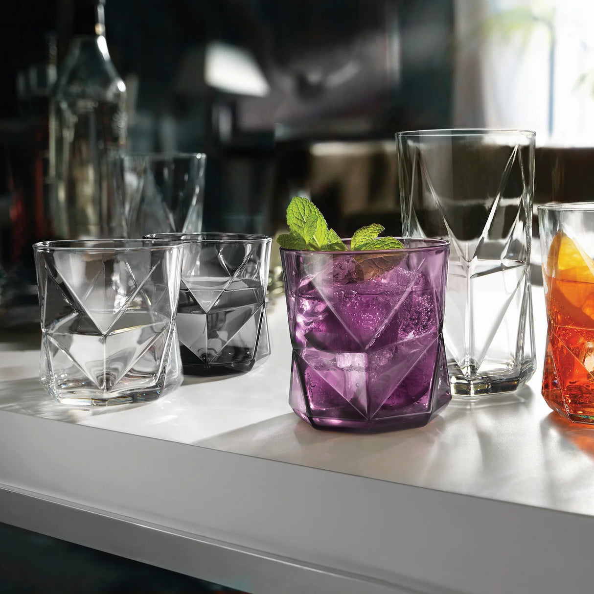 Cassiopea Glass Onyx 330ml - Grey (Set of 6)