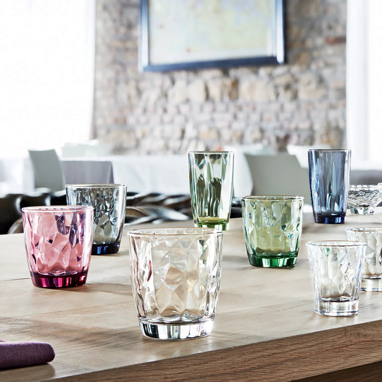 Diamond Tumbler - Blue (Set of 6)