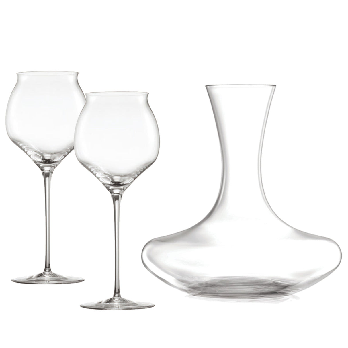 Elements Earth Handmade Glasses (2pc) + Bangkok Bliss Decanter 0.75L