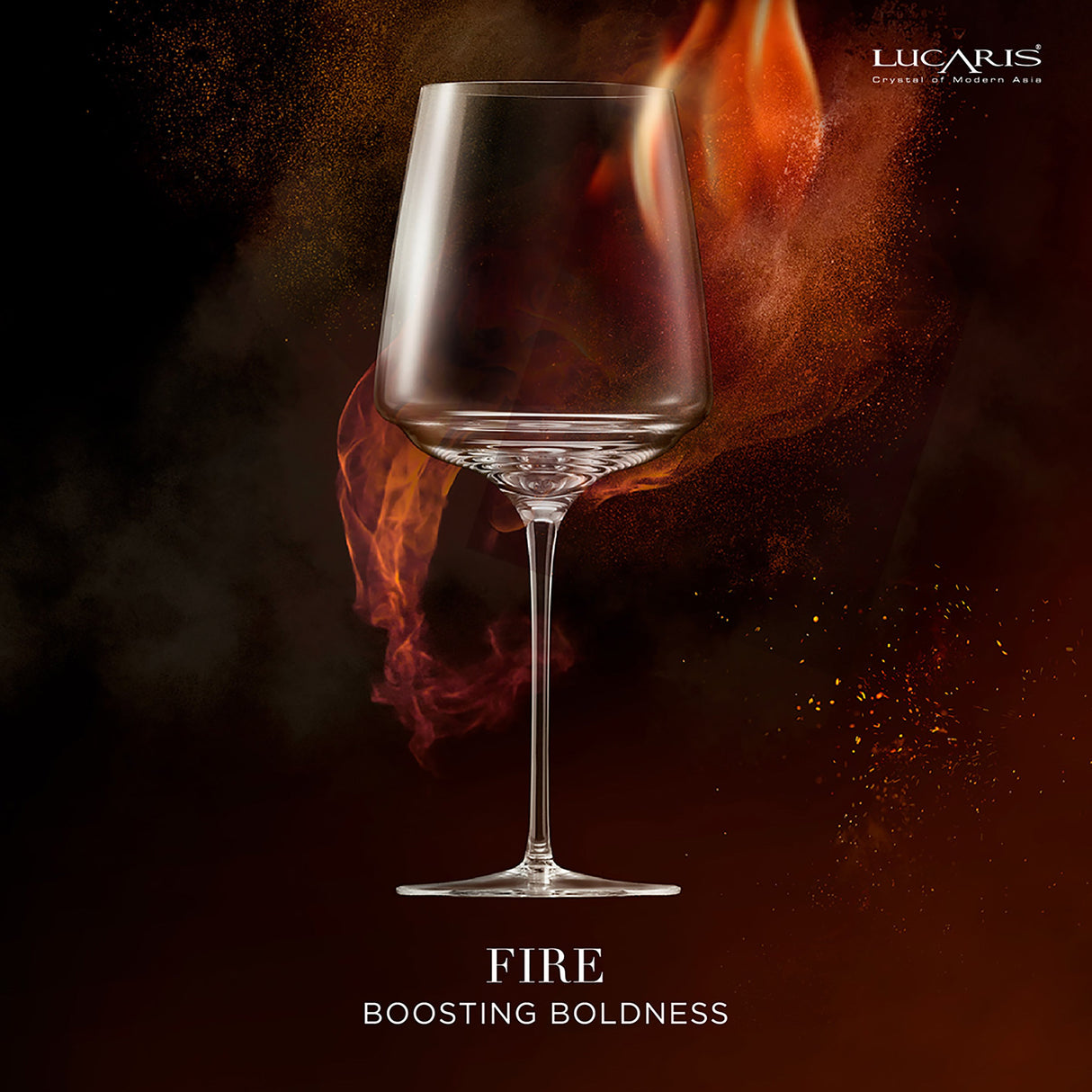 Elements Fire Hand-Made Wine Glass 830ml (Set of 2)