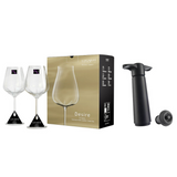 Lucaris Desire Universal 2pc + WINE SAVER PUMP WITH 2 VACUUM BOTTLE STOPPERS