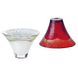 Shofukuhai Mount Fuji Sake Cup 65ml - Red/White Gold (Set of 2)