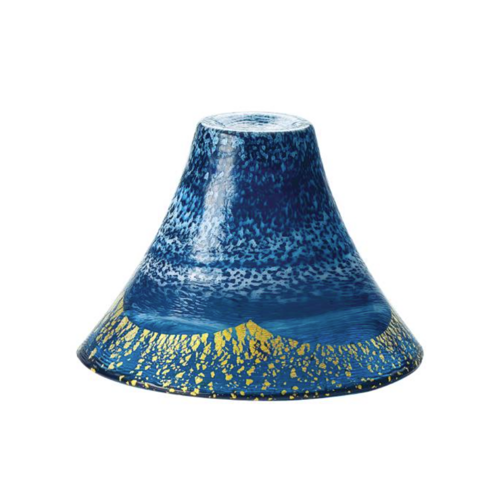 Shofukuhai Mount Fuji Sake Cup 65ml - Gold Blue