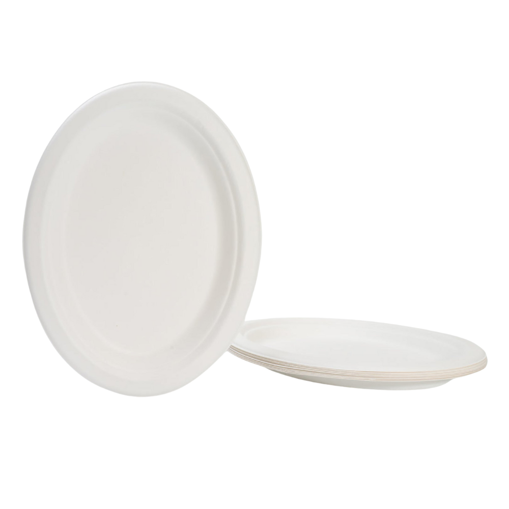 100% Biodegradable Oval Plate 10" [30-Pack]