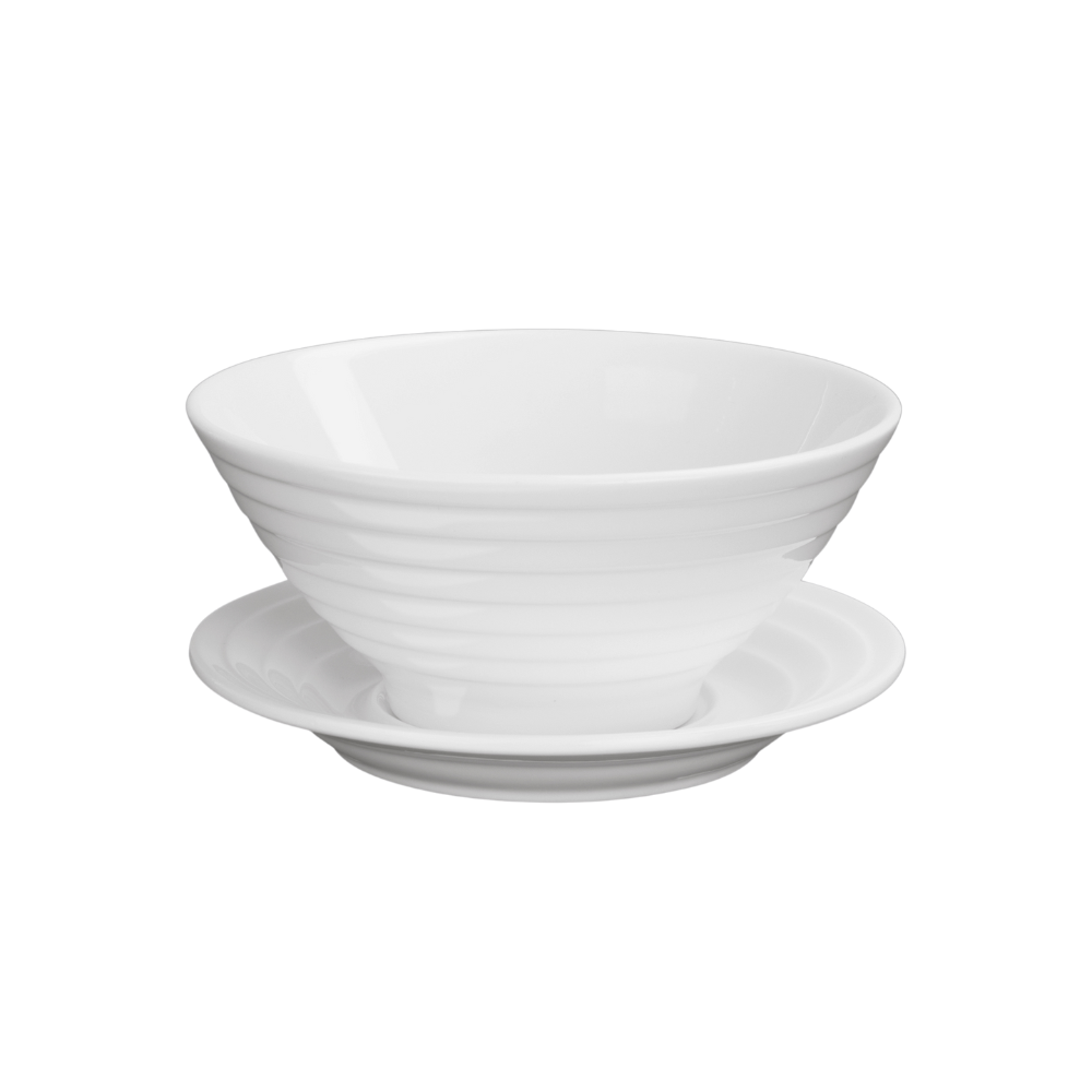 15 CM BOWL & SAUCER - WHITE - WILMAX (3 sets)